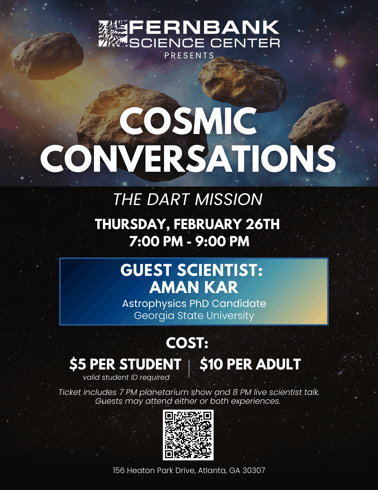 Cosmic Conversations - February 26 2026 at Fernbank Science Center