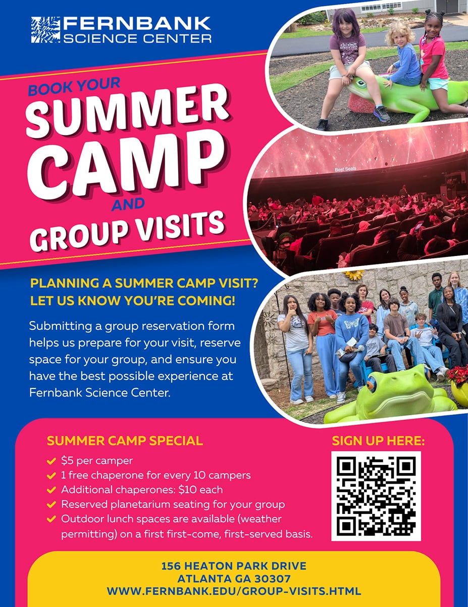Book Your Summer Camp and Group Visits at Fernbank Science Center!