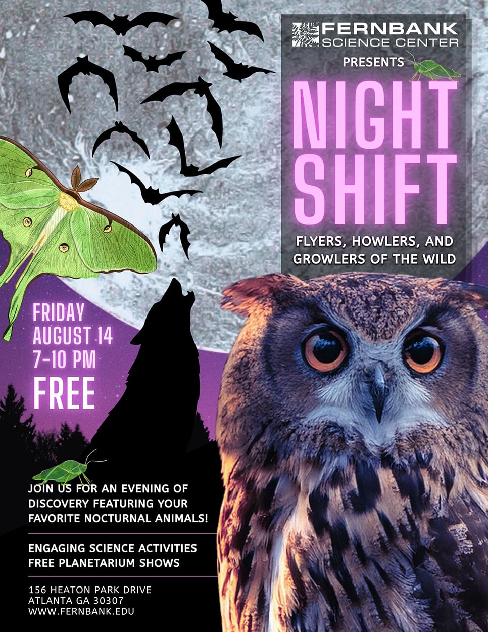 Night Shift: Flyers, Howlers, and Growlers at Fernbank Science Center