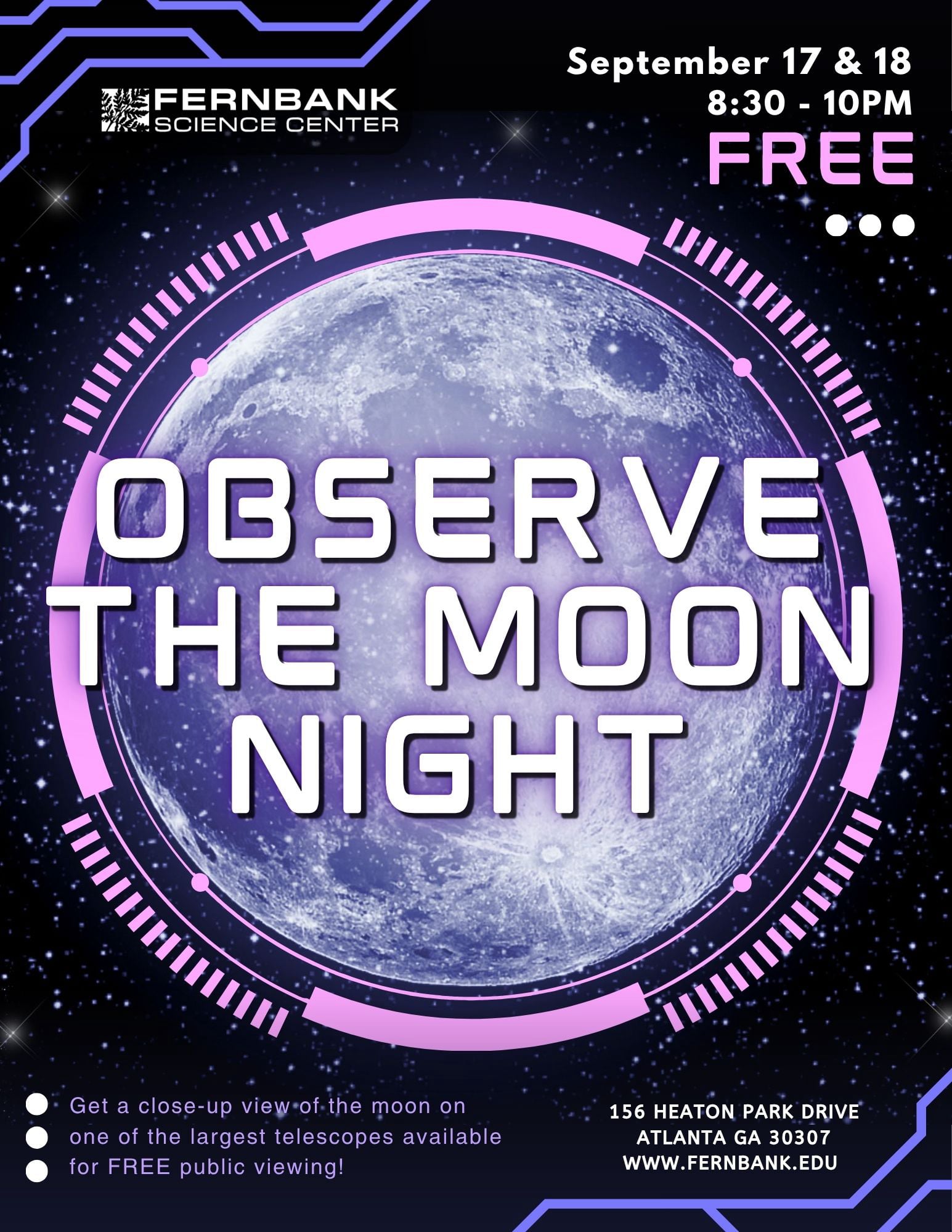 2026 Observe the Moon Night at Fernbank Science Center